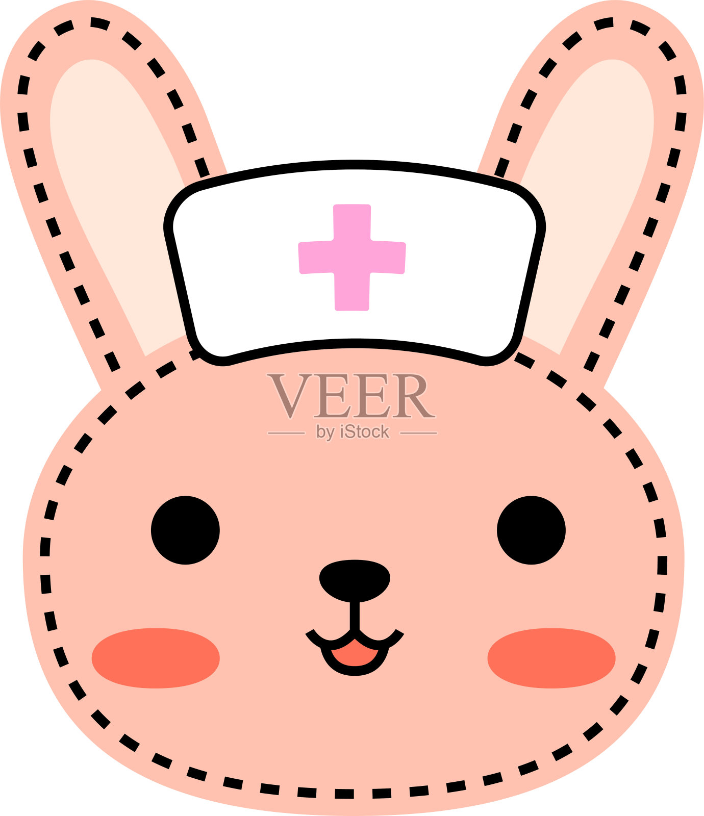 一个护士的兔子设计元素图片