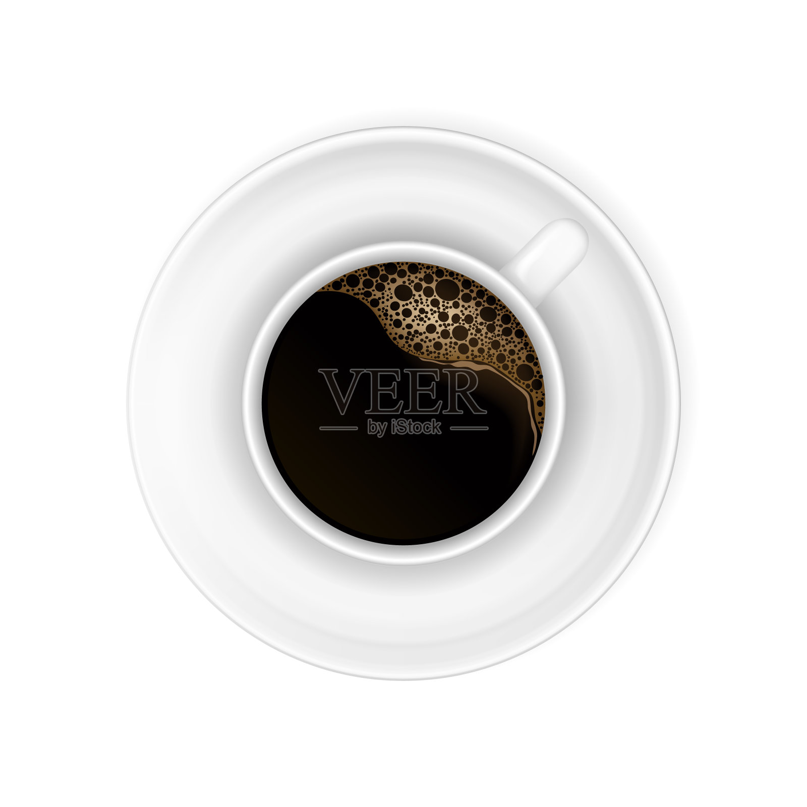 一杯孤立在白色背景上的咖啡设计元素图片