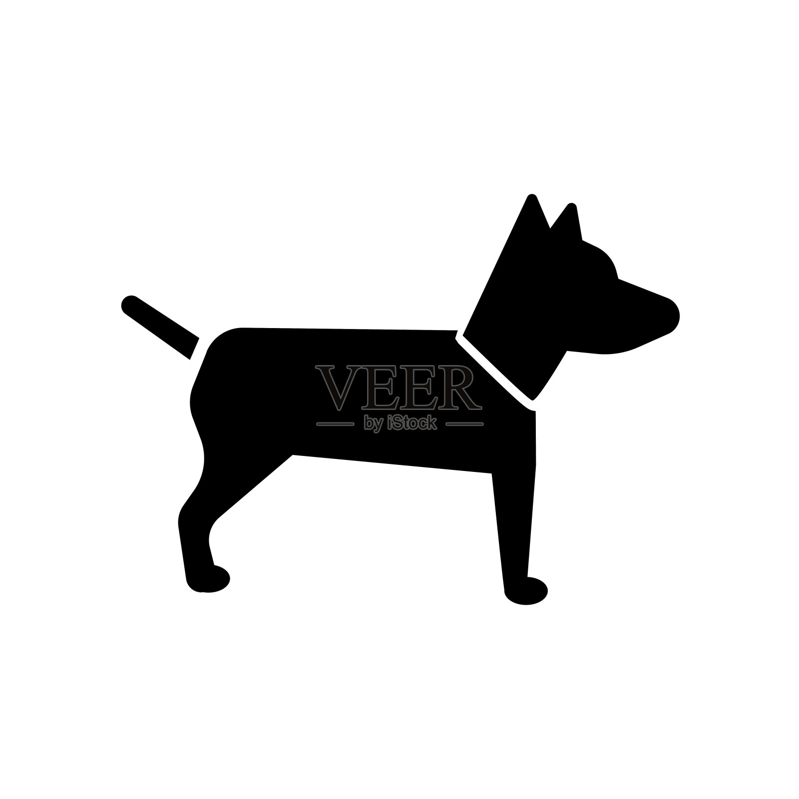狗图标在时尚的平面风格孤立的背景。狗图标页面符号为您的网站设计应用程序，UI。向量插图,EPS10。图标素材