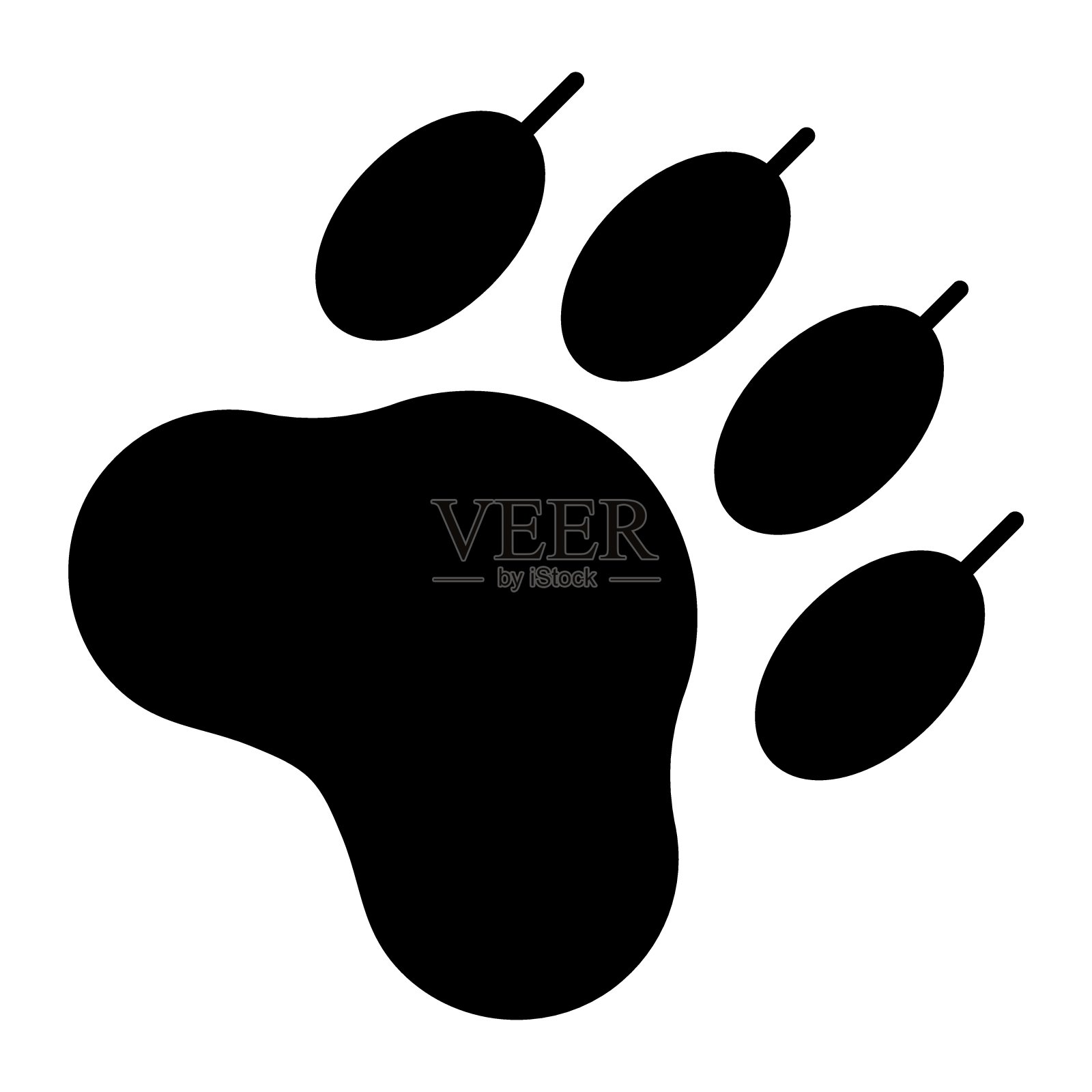 动物的脚印和爪印各不相同插画图片素材_ID:369212303-Veer图库