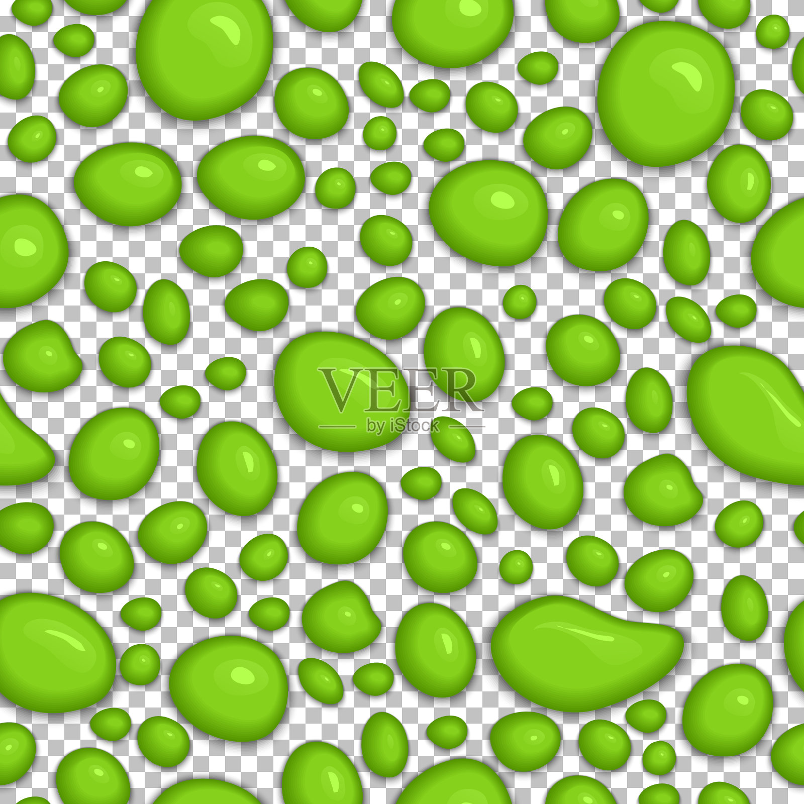 绿色的玩具黏液滴插画图片素材