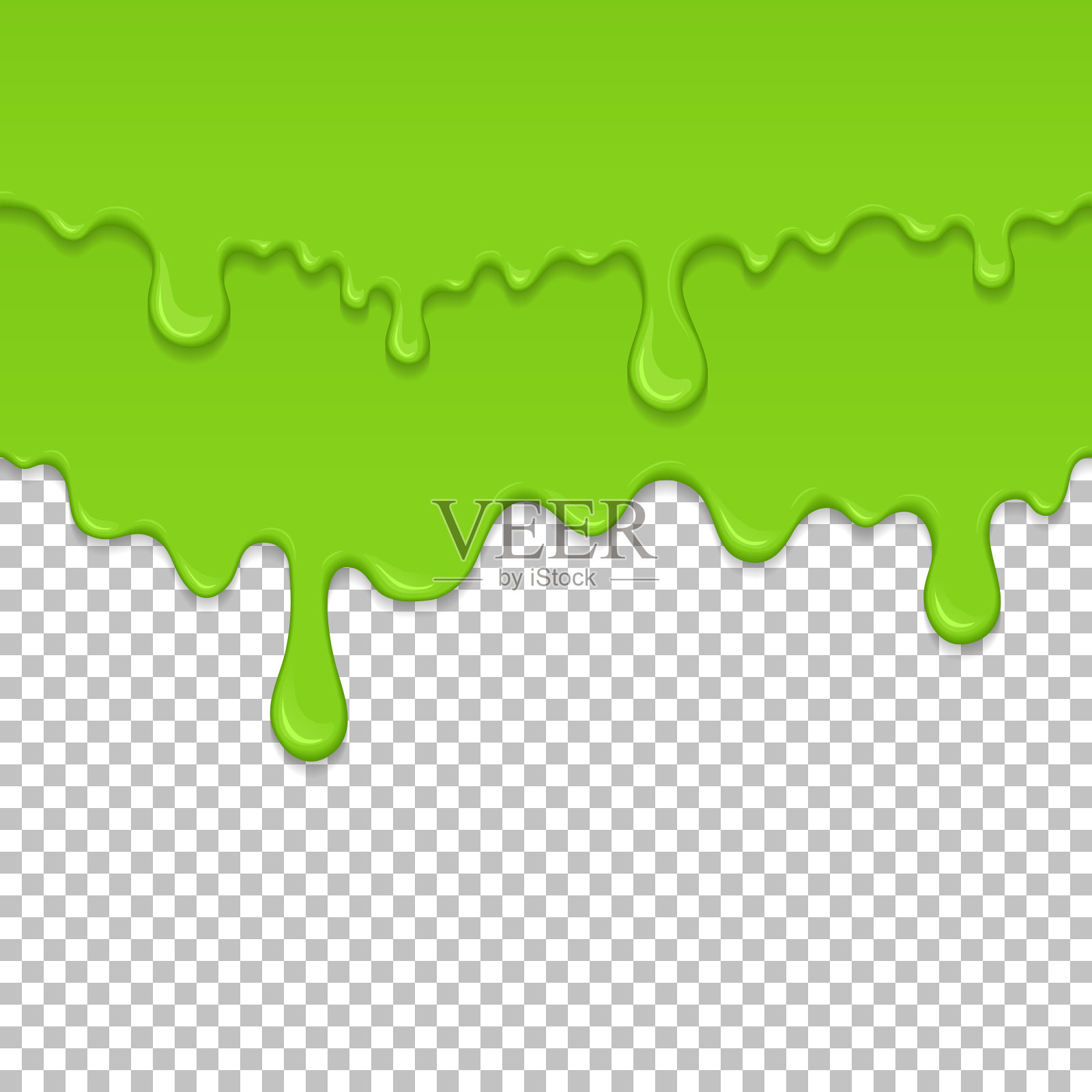 绿色黏液无缝元件插画图片素材