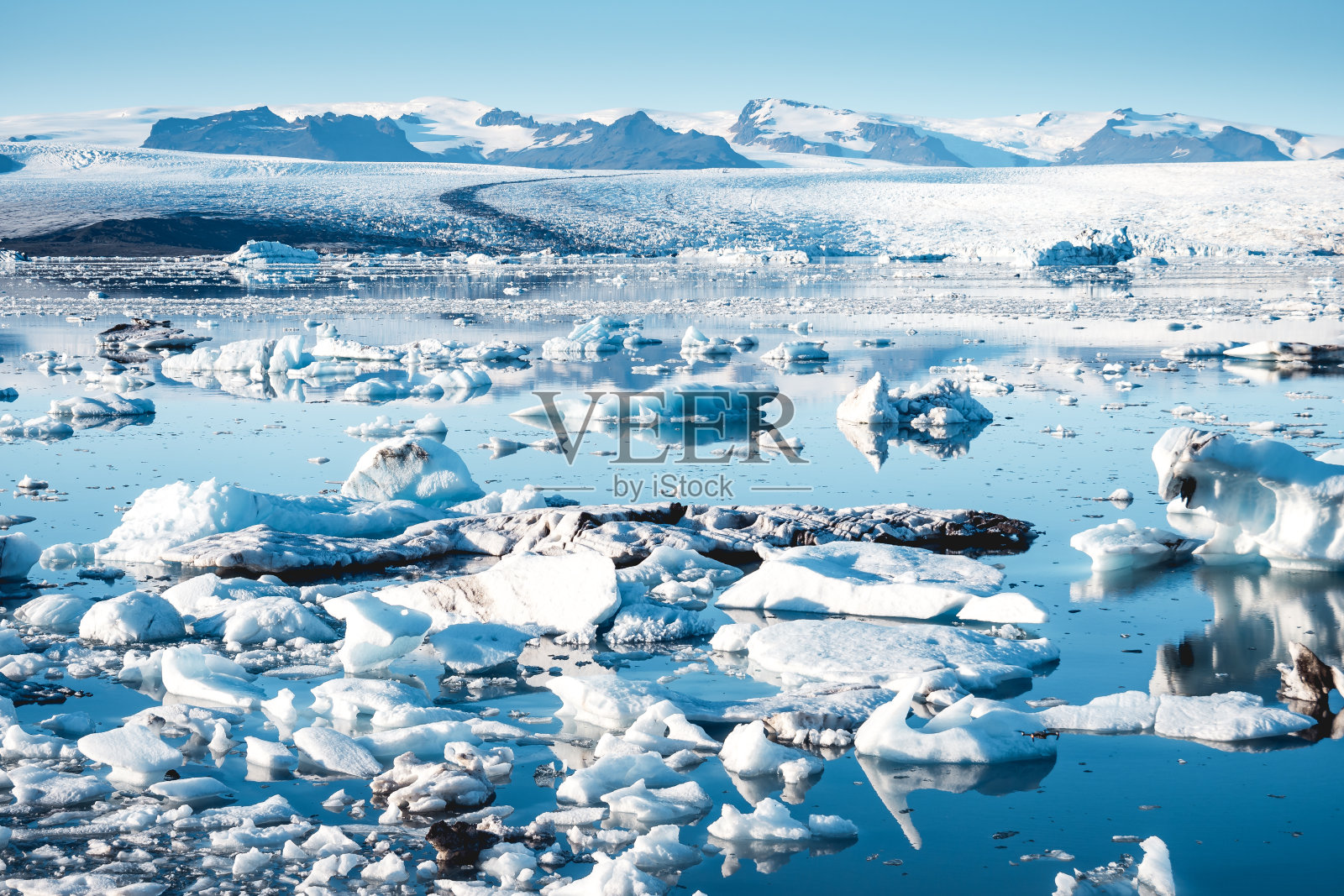 冰岛冰川泻湖照片摄影图片