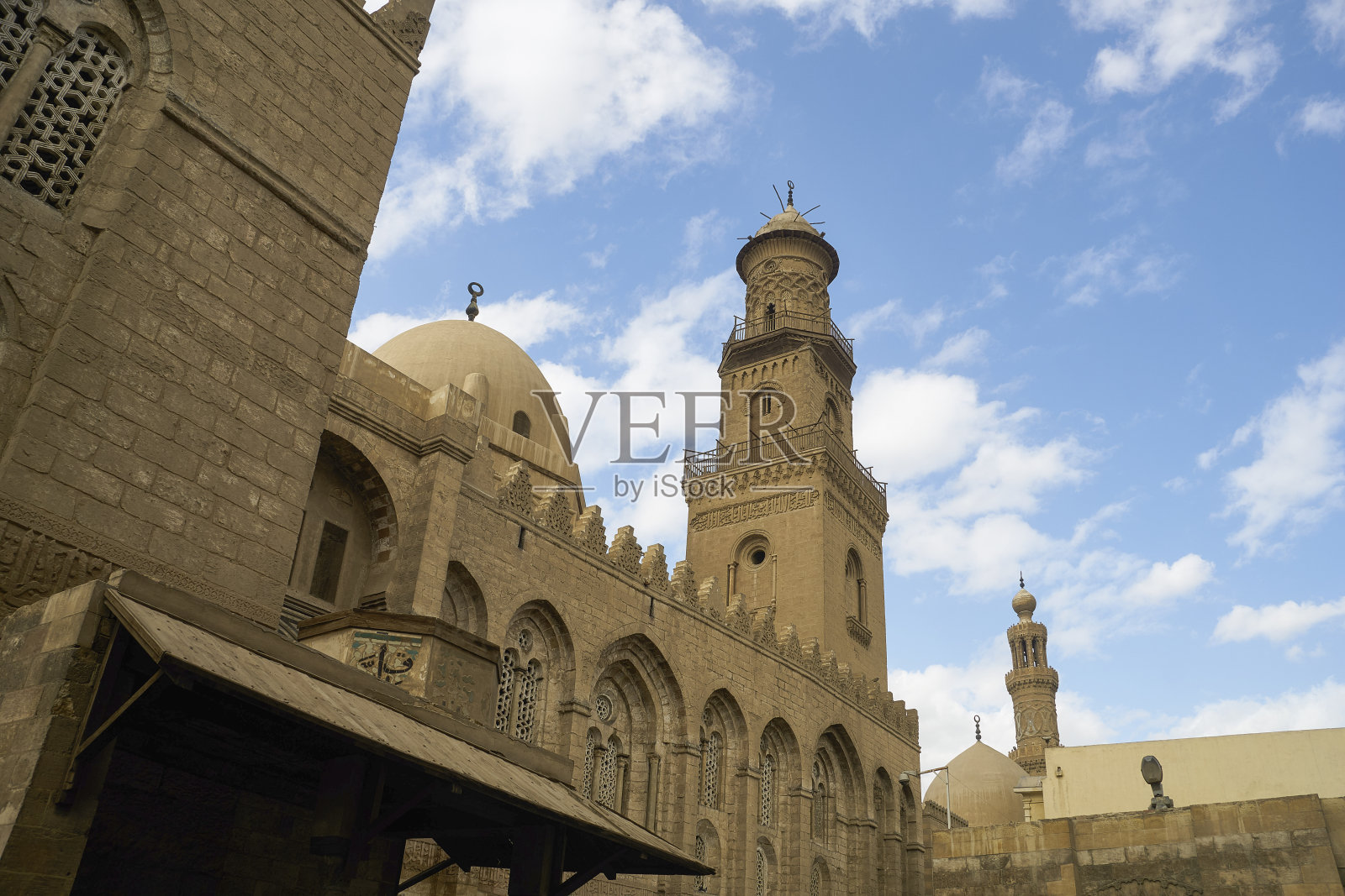 埃及伊斯兰开罗著名的可汗哈利利地区的清真寺照片摄影图片