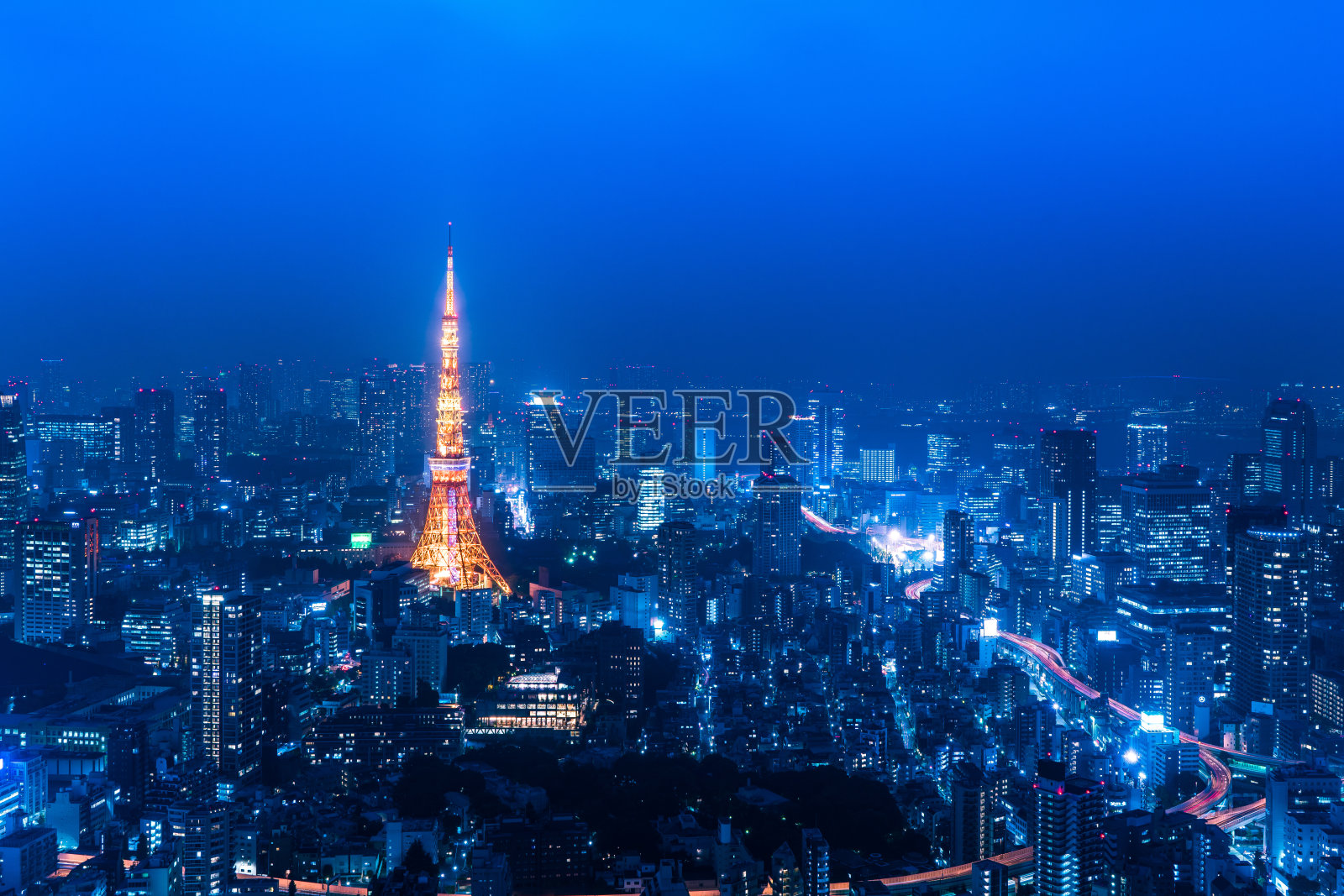 东京美丽的夜景照片摄影图片