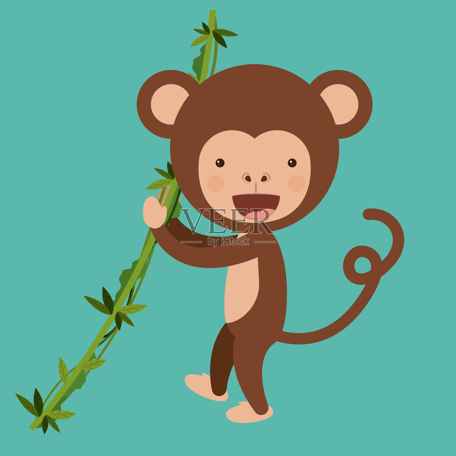 设计有趣的猴子插画图片素材