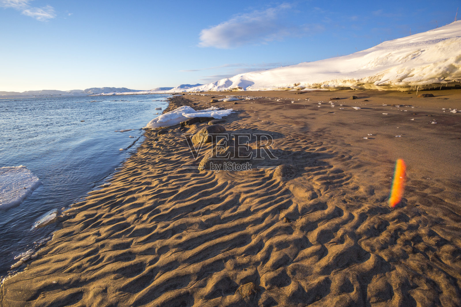 Guba Voronya湾。科拉半岛冬季景观照片摄影图片