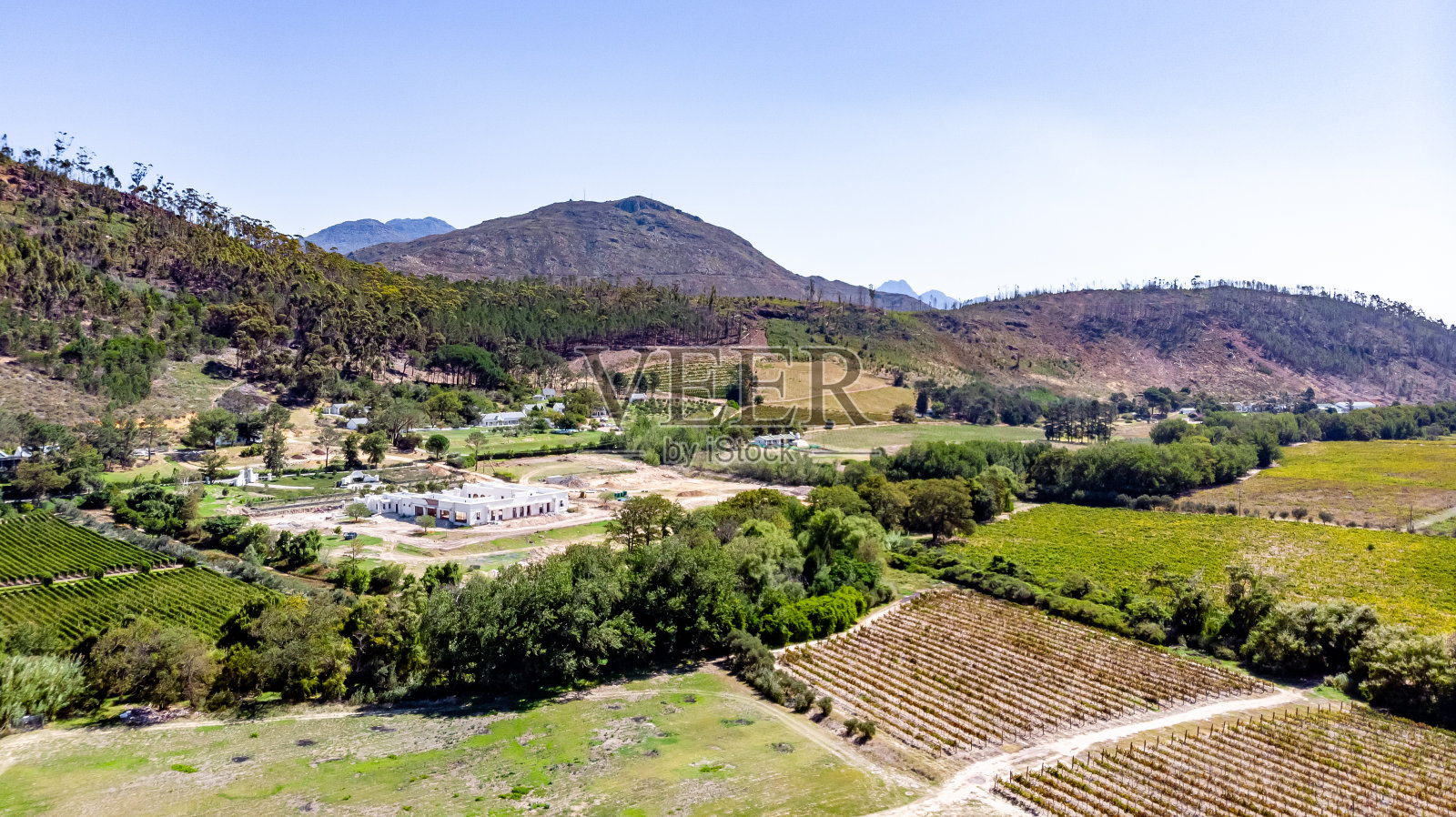 南非一个酿酒厂的全景照片摄影图片