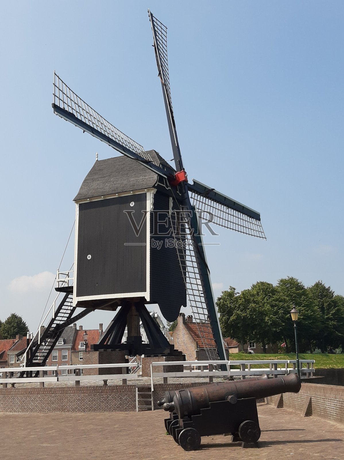 17世纪赫斯登镇的风车照片摄影图片