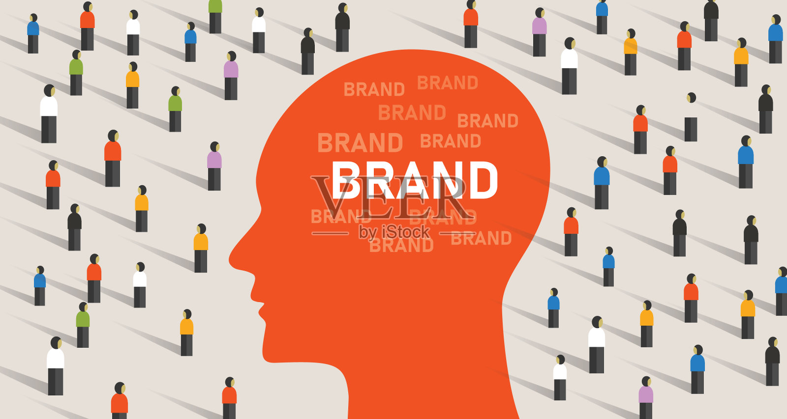 品牌，消费者对目标市场的感知插画图片素材