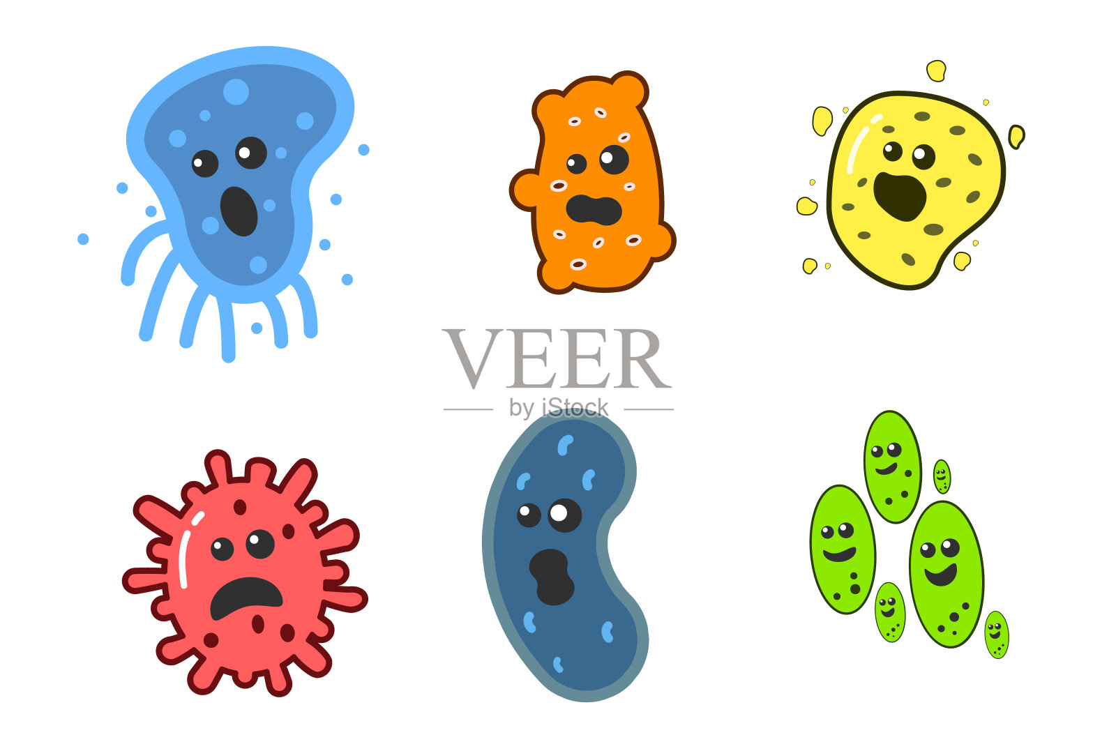 病毒载体细菌插画图片素材