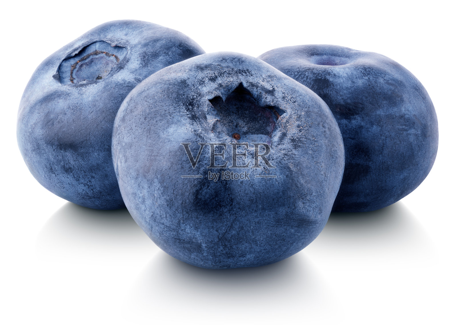 群蓝莓浆果孤立在白色照片摄影图片