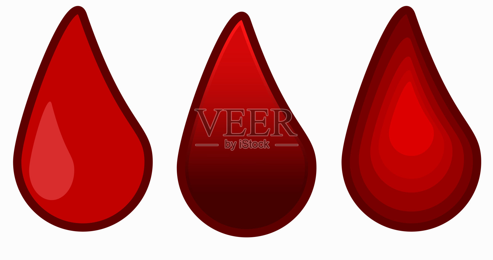 三滴血血型组股票-插图插画图片素材