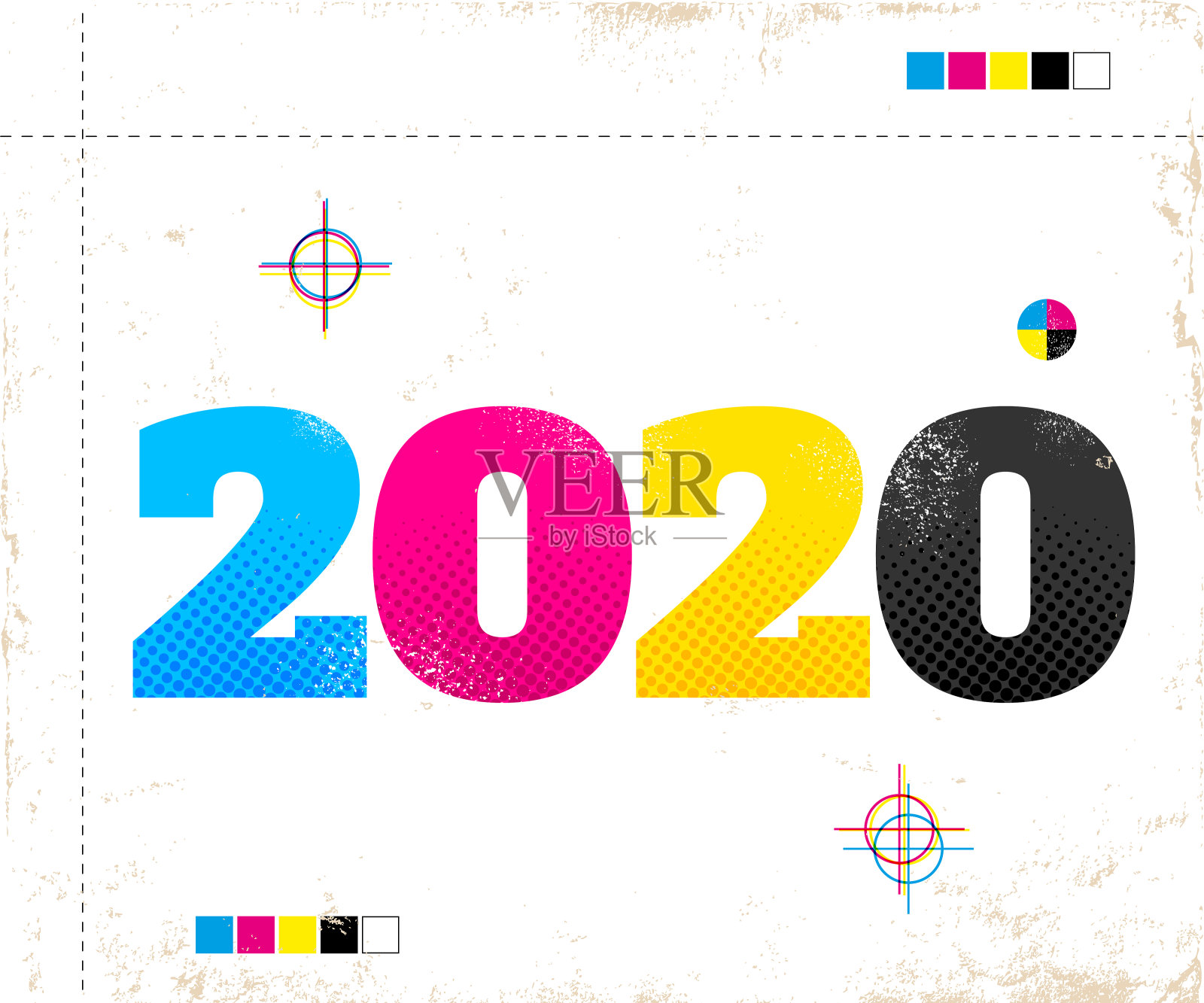 2020在CMYK风格插画图片素材