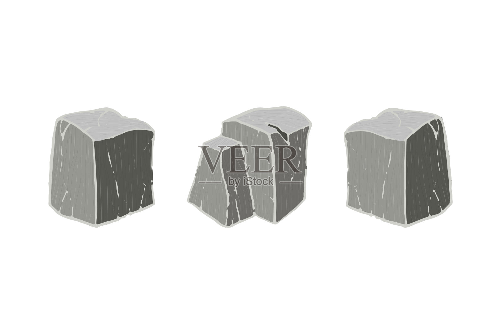 立方体形状的石套。设计元素图片