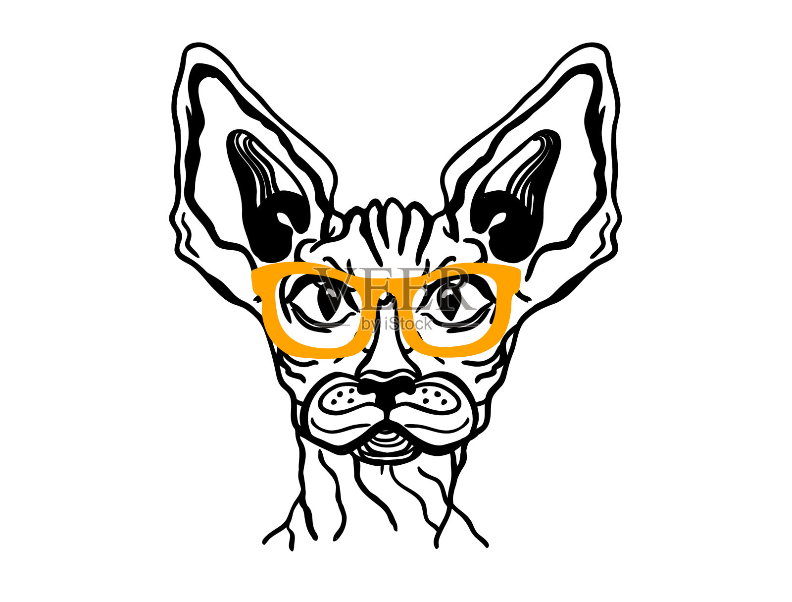 戴眼镜的猫用ps怎么做的图片