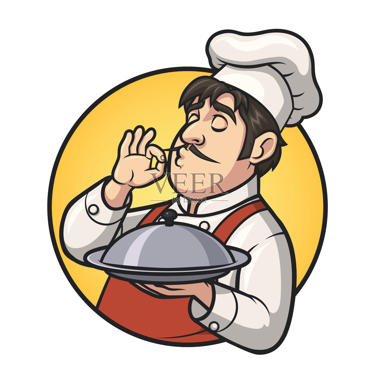 男厨师Logo插图设计元素图片