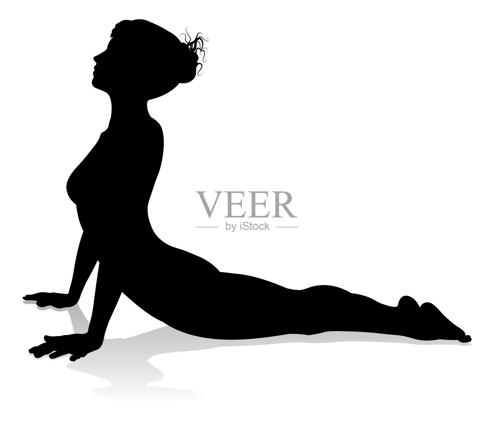 瑜伽普拉提姿势女人剪影设计元素图片