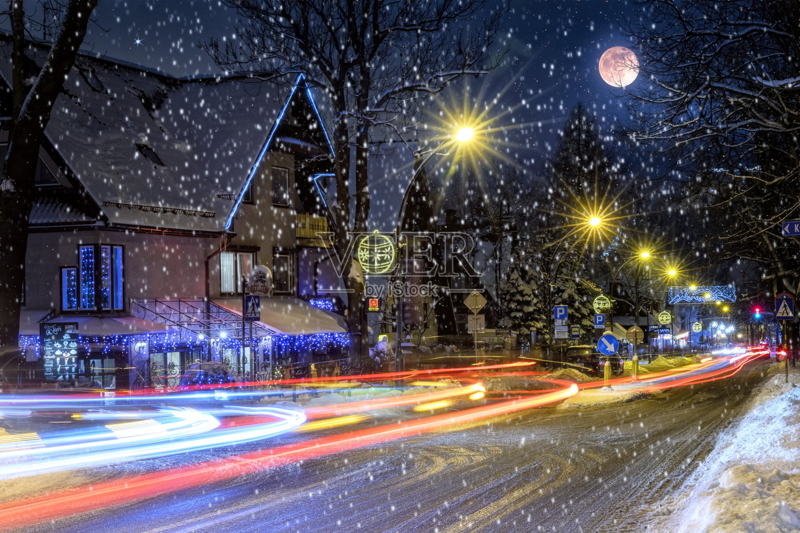 波兰的假期-圣诞节在Zakopane照片摄影图片
