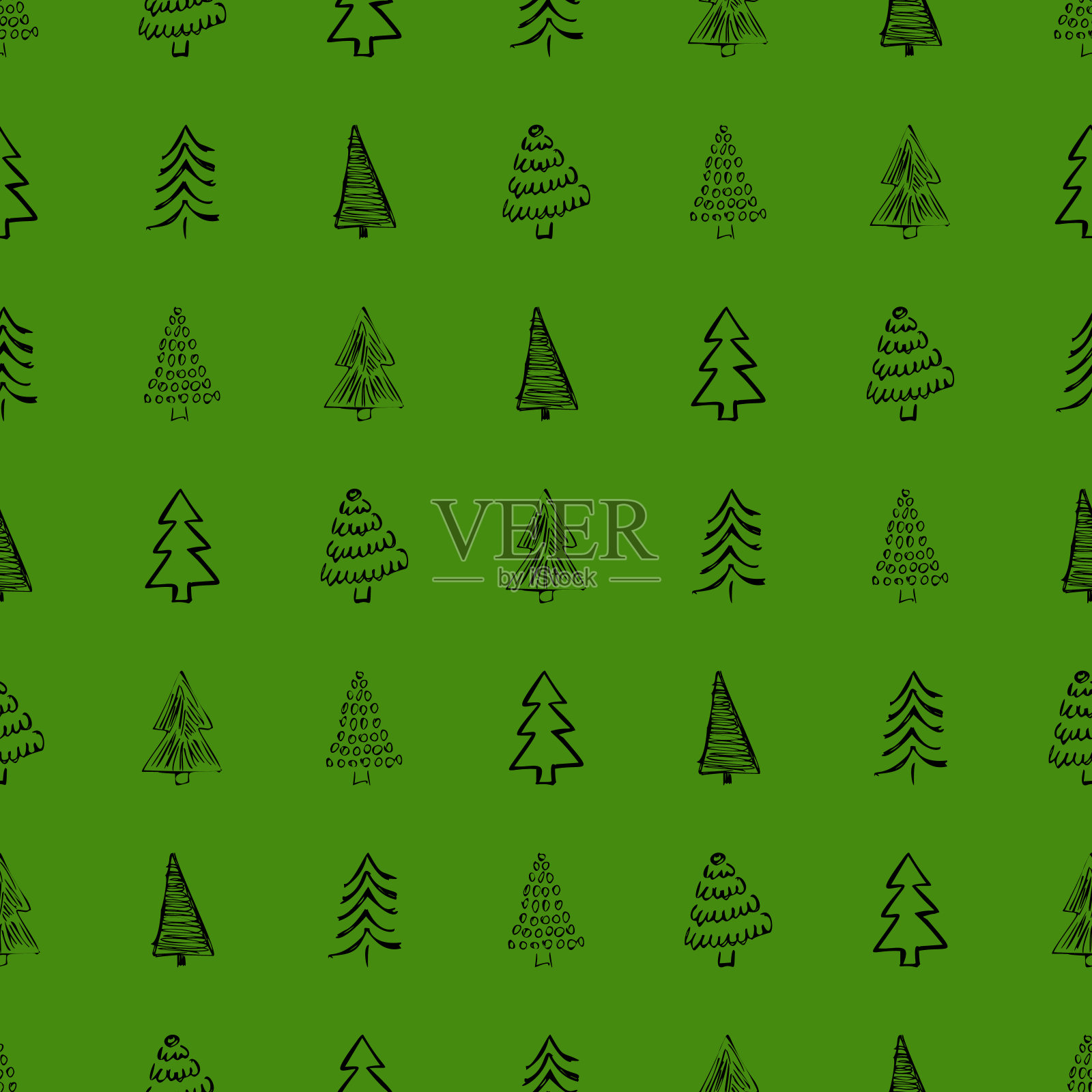 圣诞树- 80插画图片素材