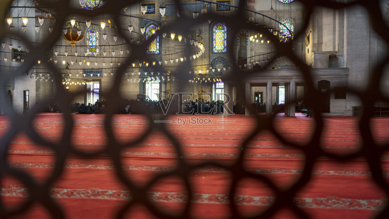 suleymaniye清真寺内照片摄影图片