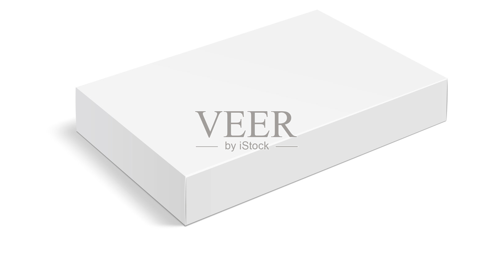 白色的盒子。模拟的白色纸板箱。白色现实盒包装模型。空白的白色产品包装盒隔离在白色背景。矢量图插画图片素材