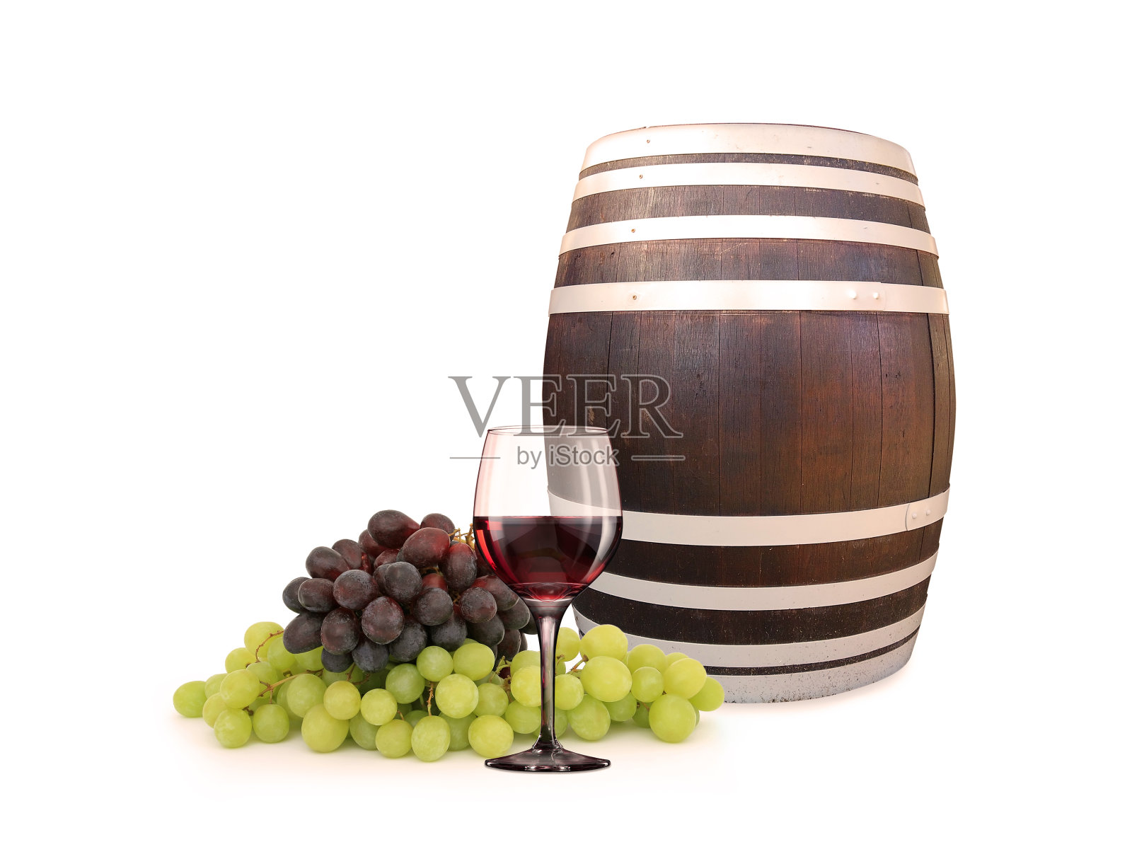红葡萄玻璃桶葡萄在白色的背景照片摄影图片