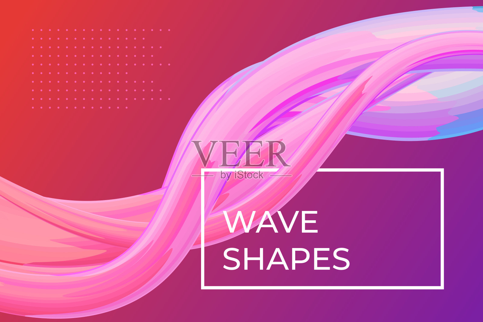 现代彩色动态流体流动海报模板。波浪液体形状在粉红色紫色的背景。设计项目的艺术设计。矢量抽象梯度图插画图片素材