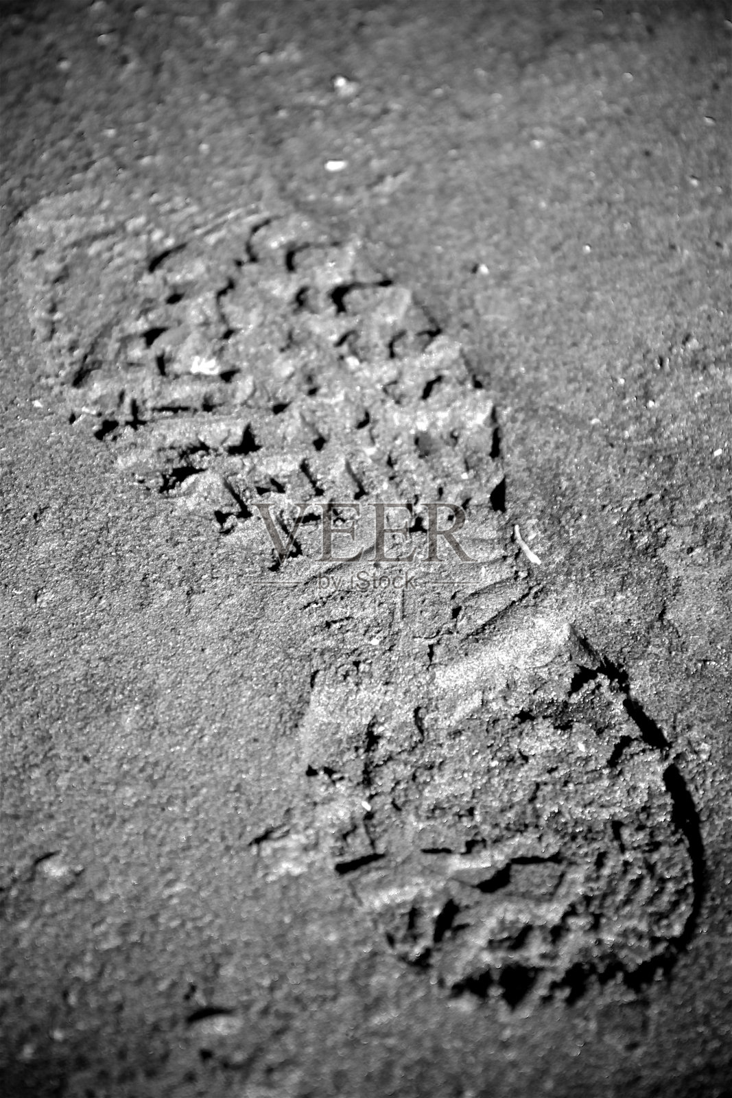 阿拉斯加沙滩上的一个脚印照片摄影图片