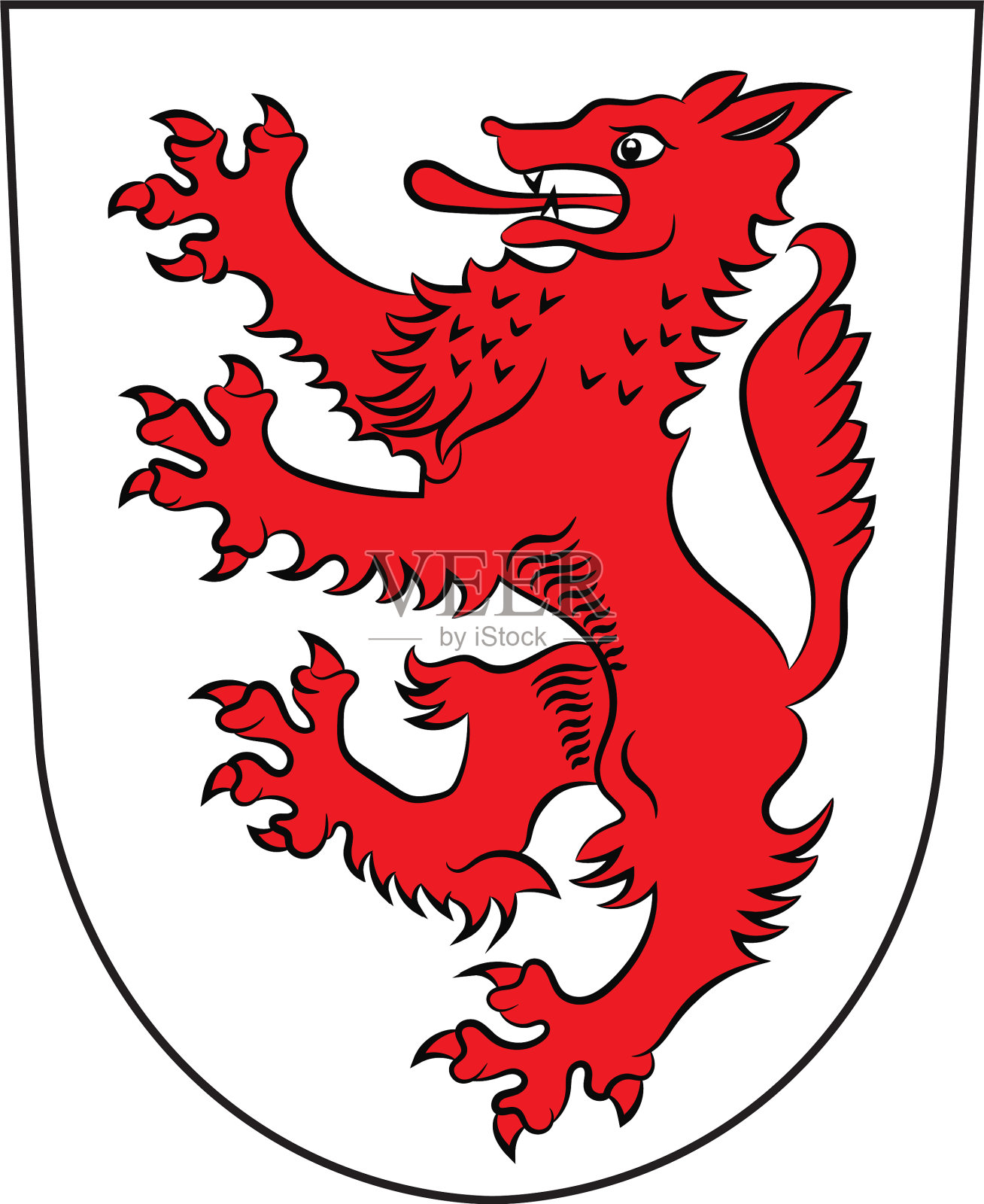 巴伐利亚州帕绍市的盾形纹章设计元素图片