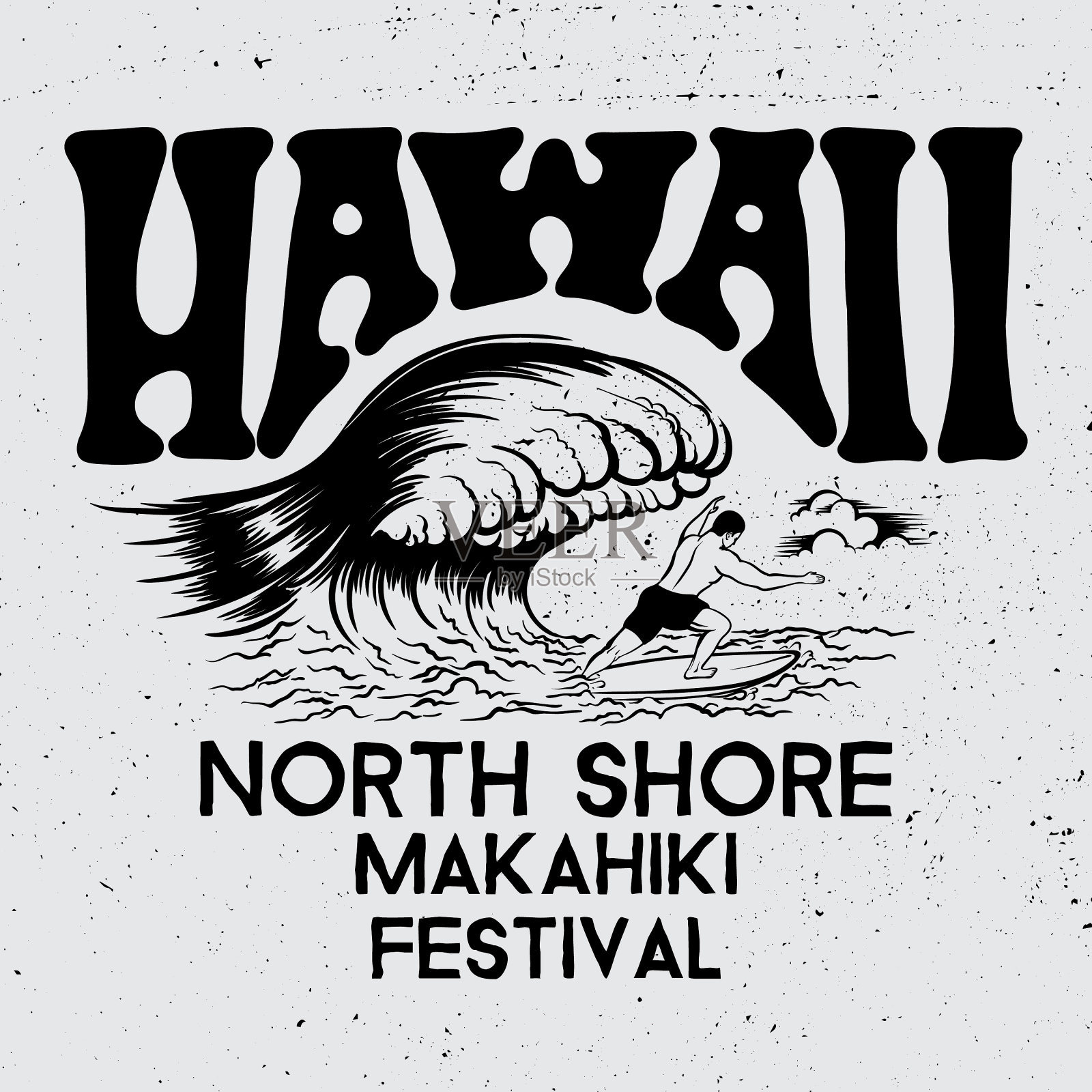 夏威夷北岸makahiki节插画图片素材