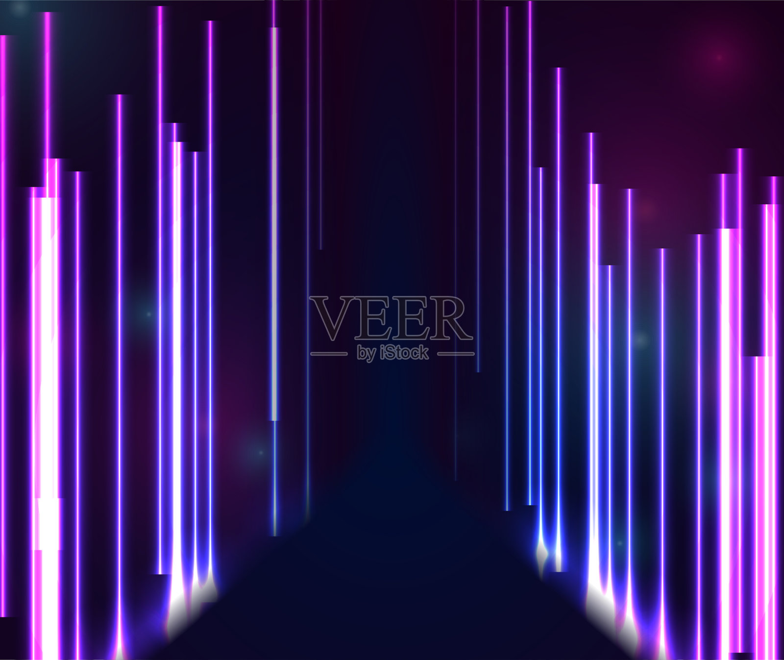 蓝紫氖激光线抽象背景插画图片素材