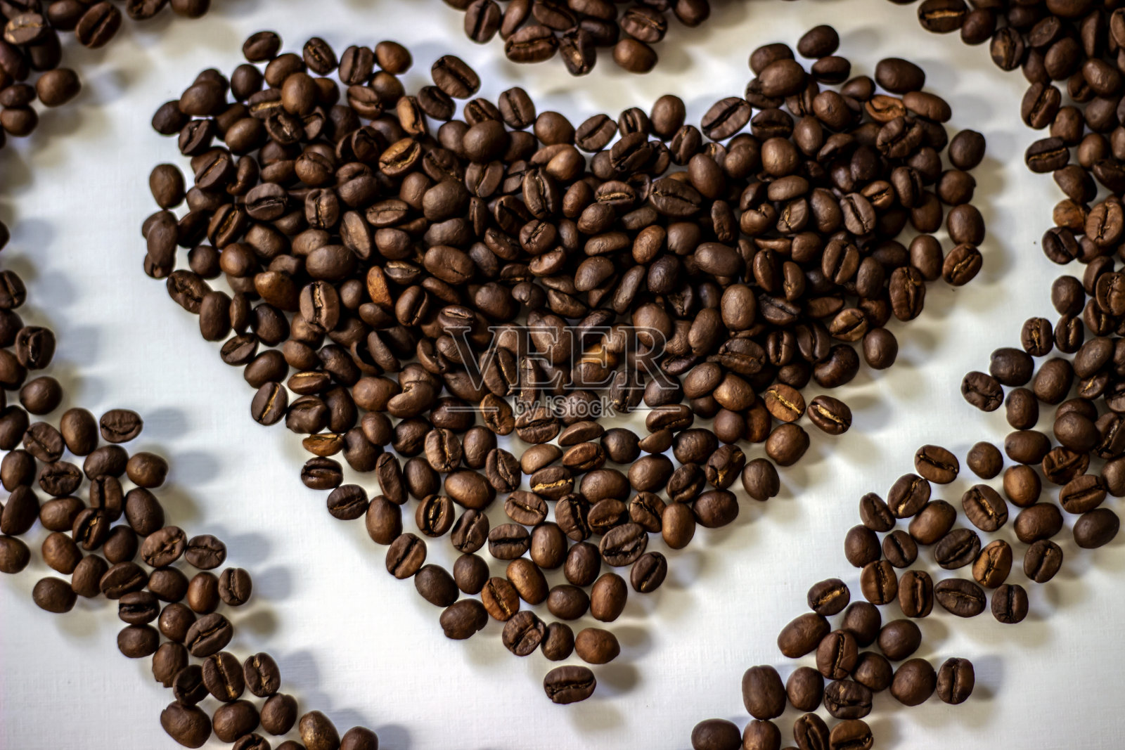 咖啡豆心形照片摄影图片