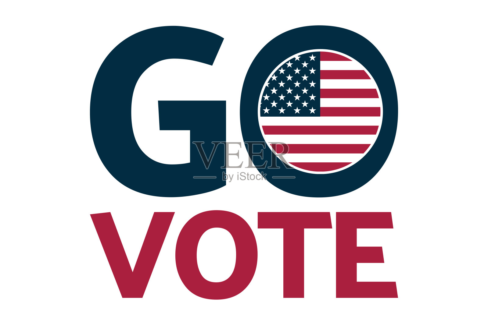 2020年美国总统选举的概念。模板的背景，旗帜，卡片，海报与文字题词。向量EPS10插图。插画图片素材