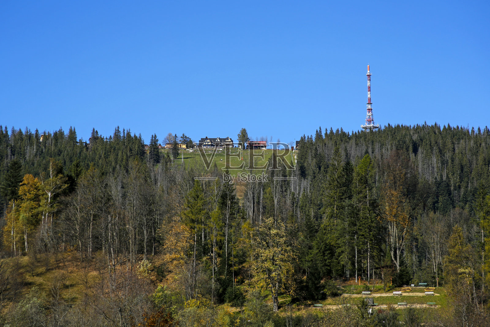 位于波兰Zakopane的Gubałówka山的景观照片摄影图片