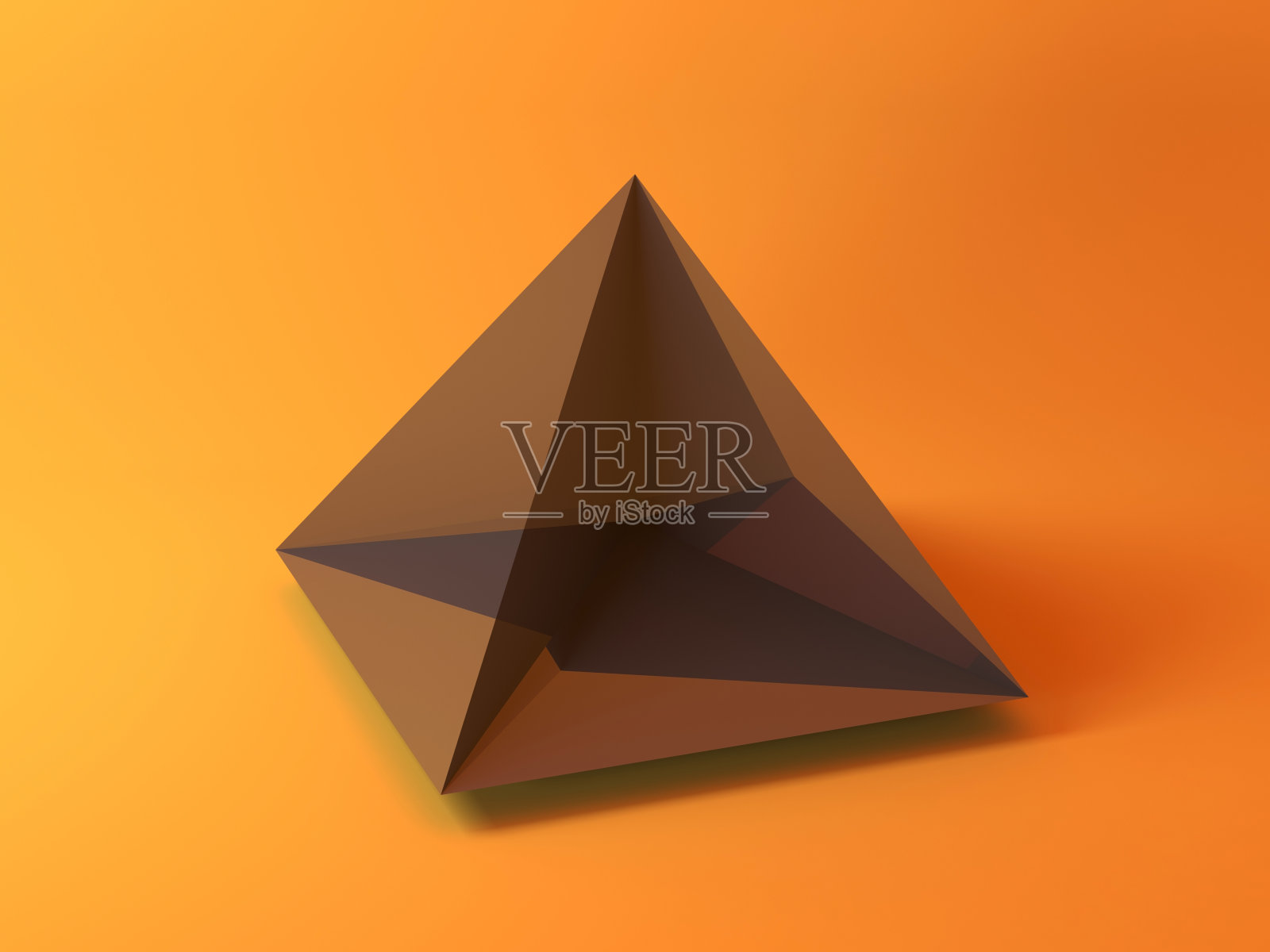 抽象的几何装置，闪亮的黑色金字塔3d照片摄影图片