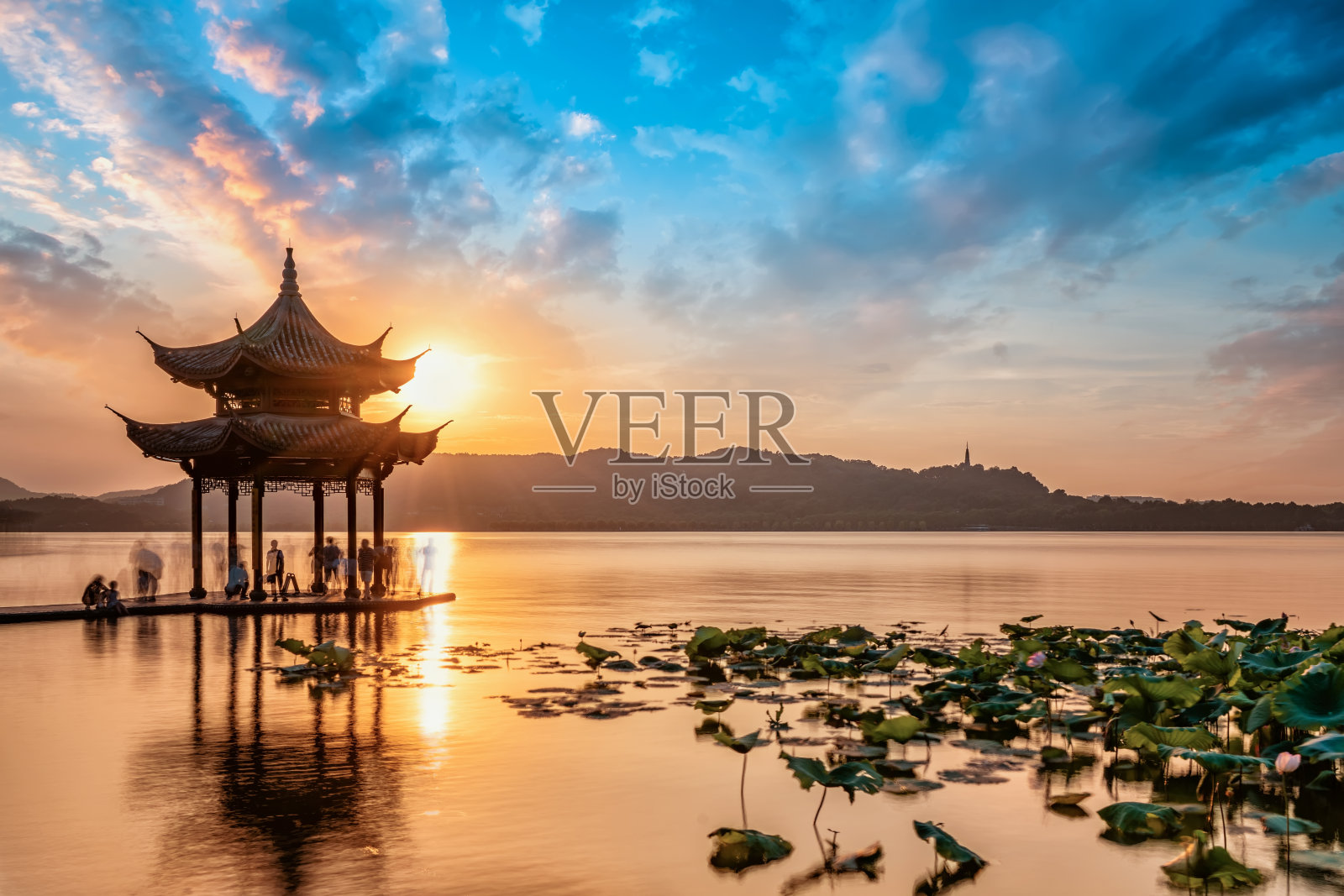杭州西湖风景优美照片摄影图片