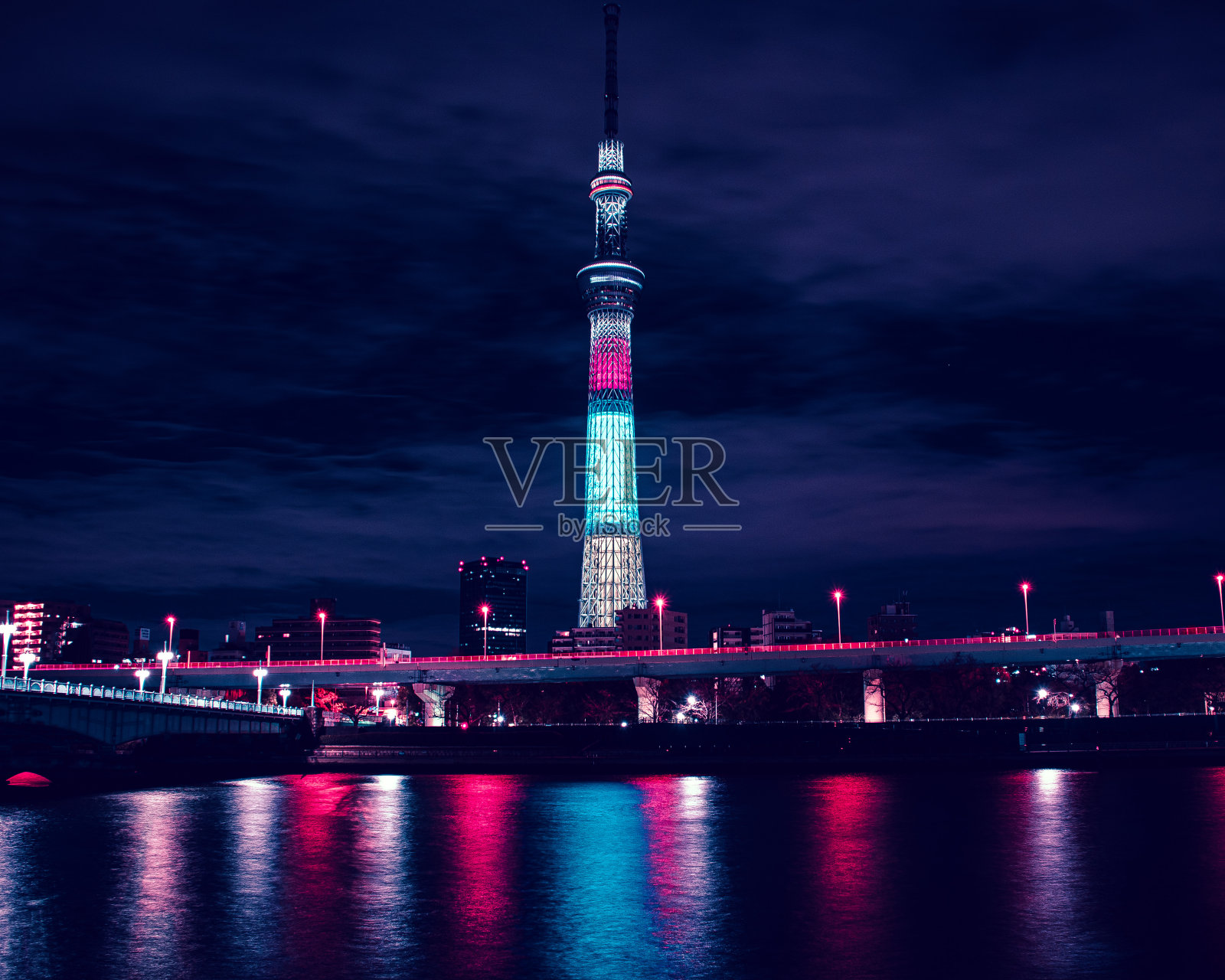 东京天空树之夜照片摄影图片