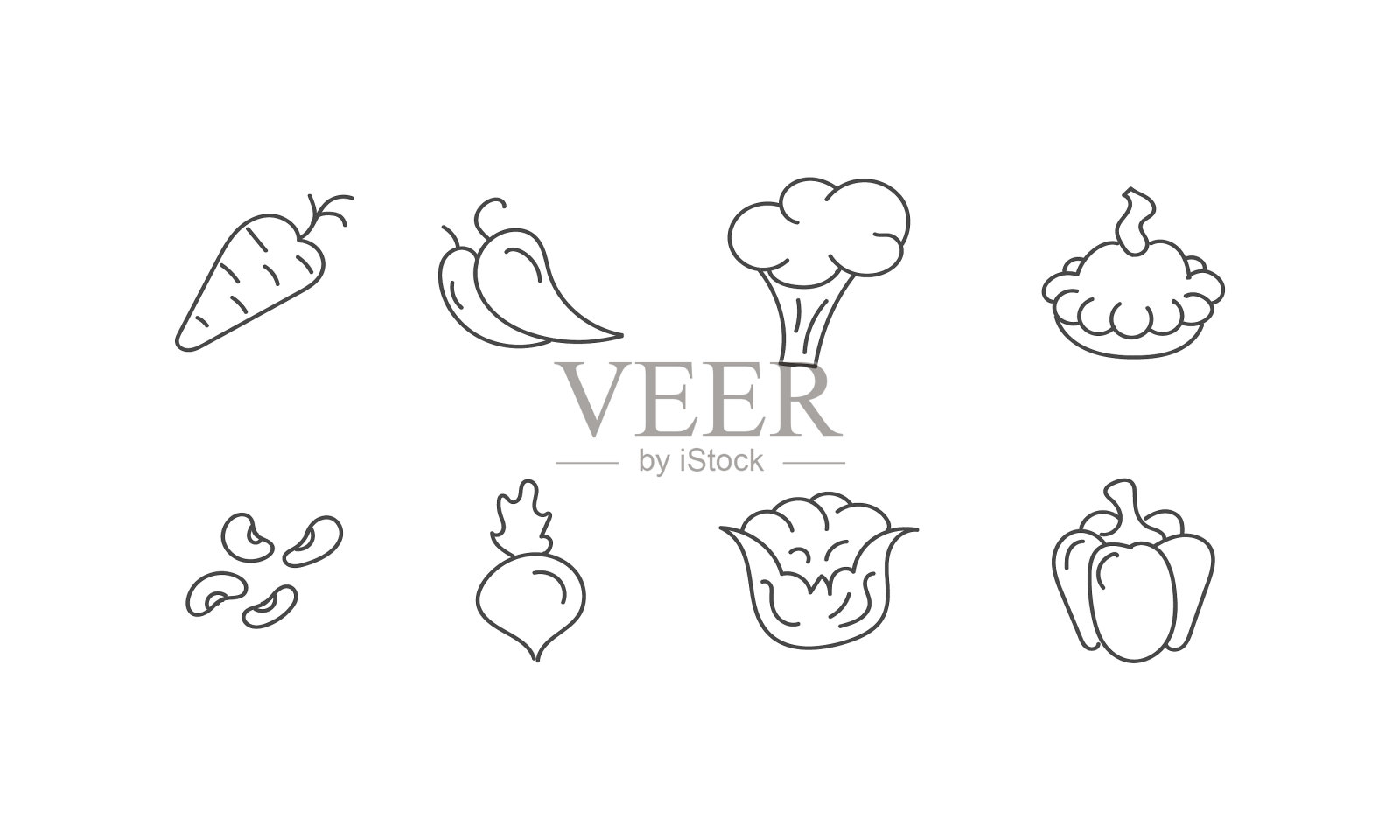 设置平蔬菜插画图片素材