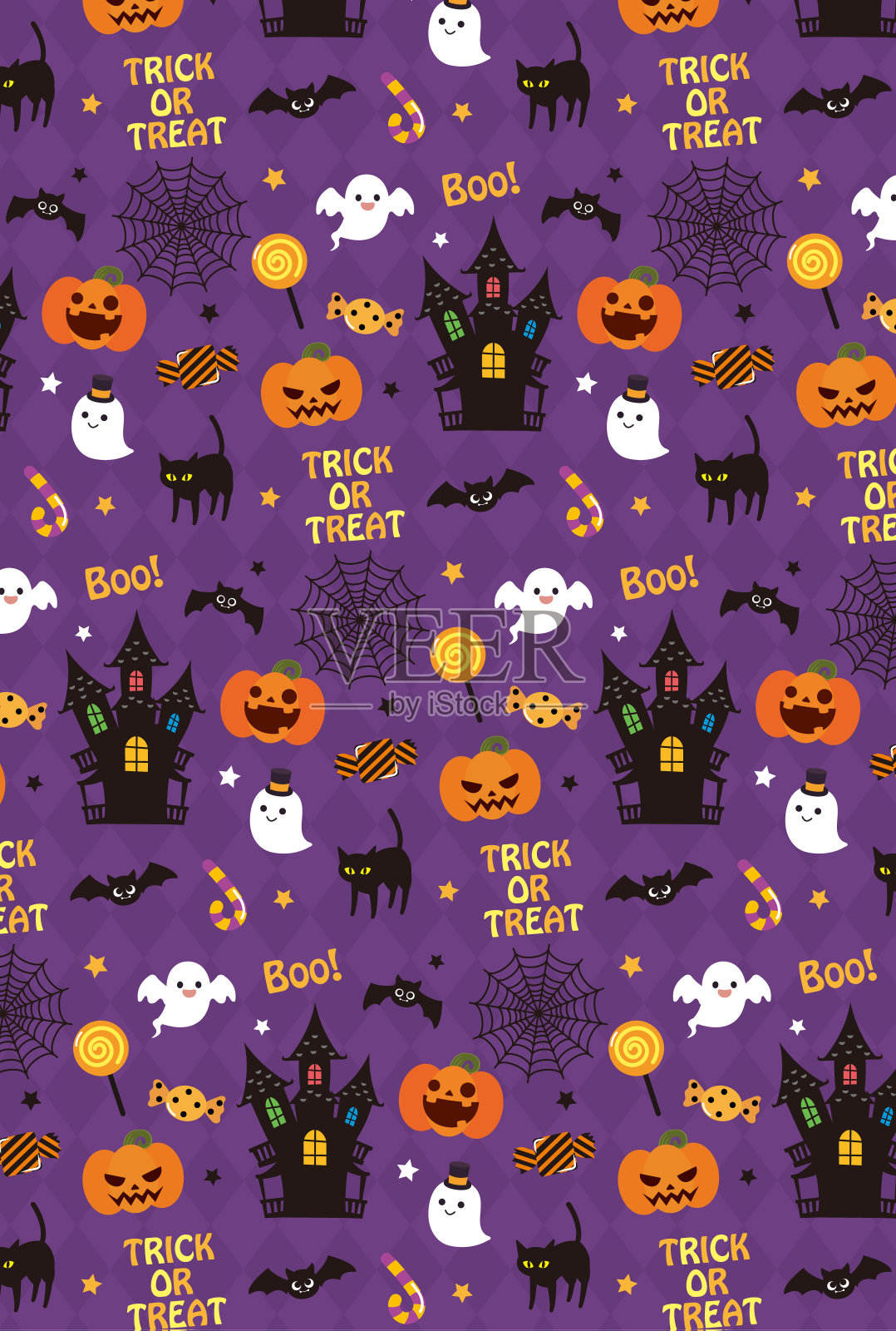 Halloween pattern design插画图片素材
