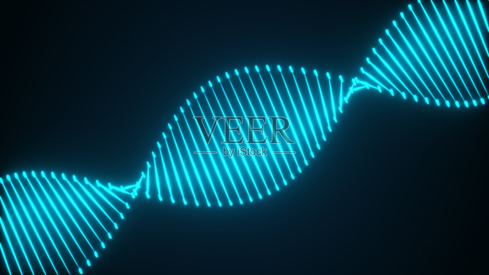 DNA序列，发光的DNA编码结构照片摄影图片