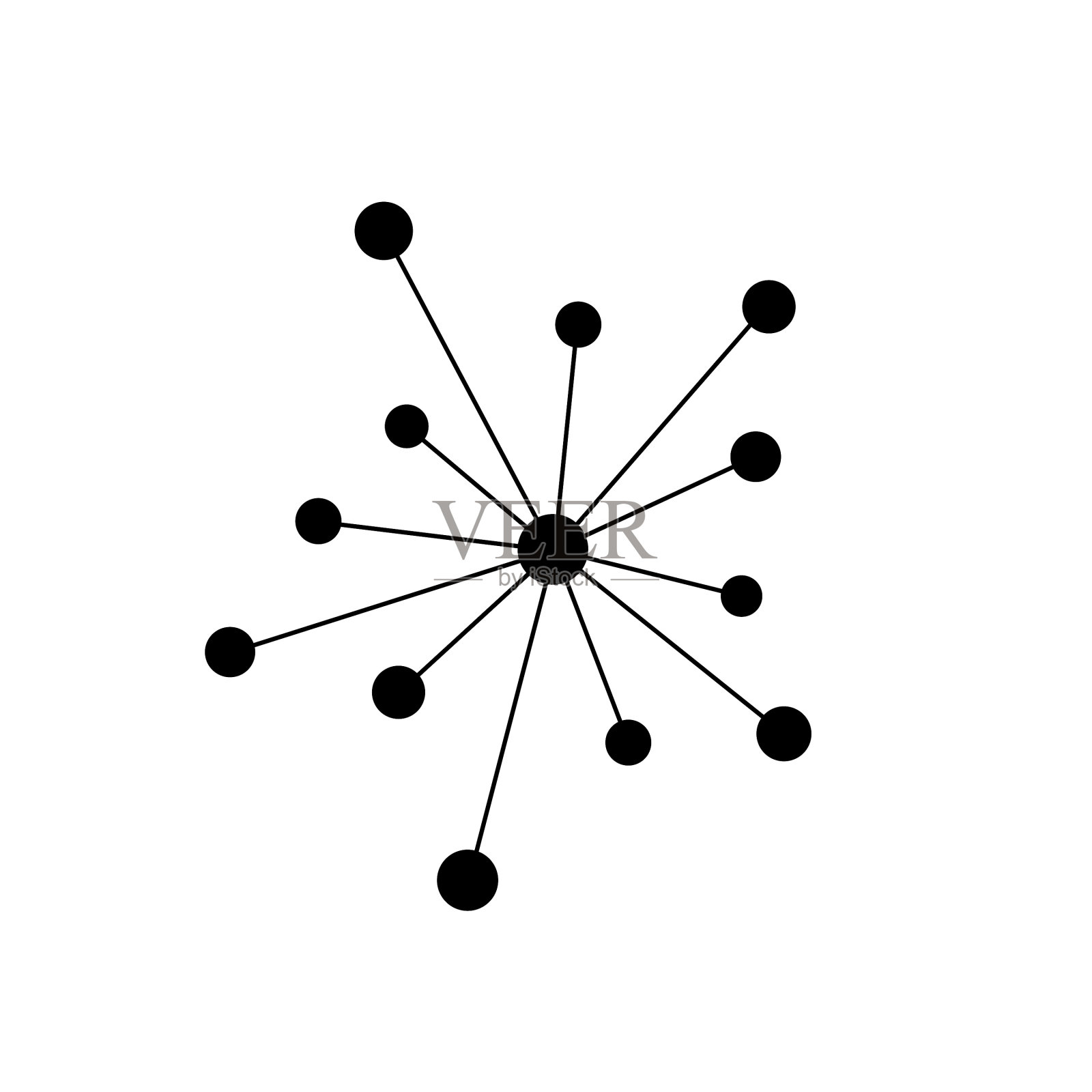 数字枢纽网络图标设计元素图片