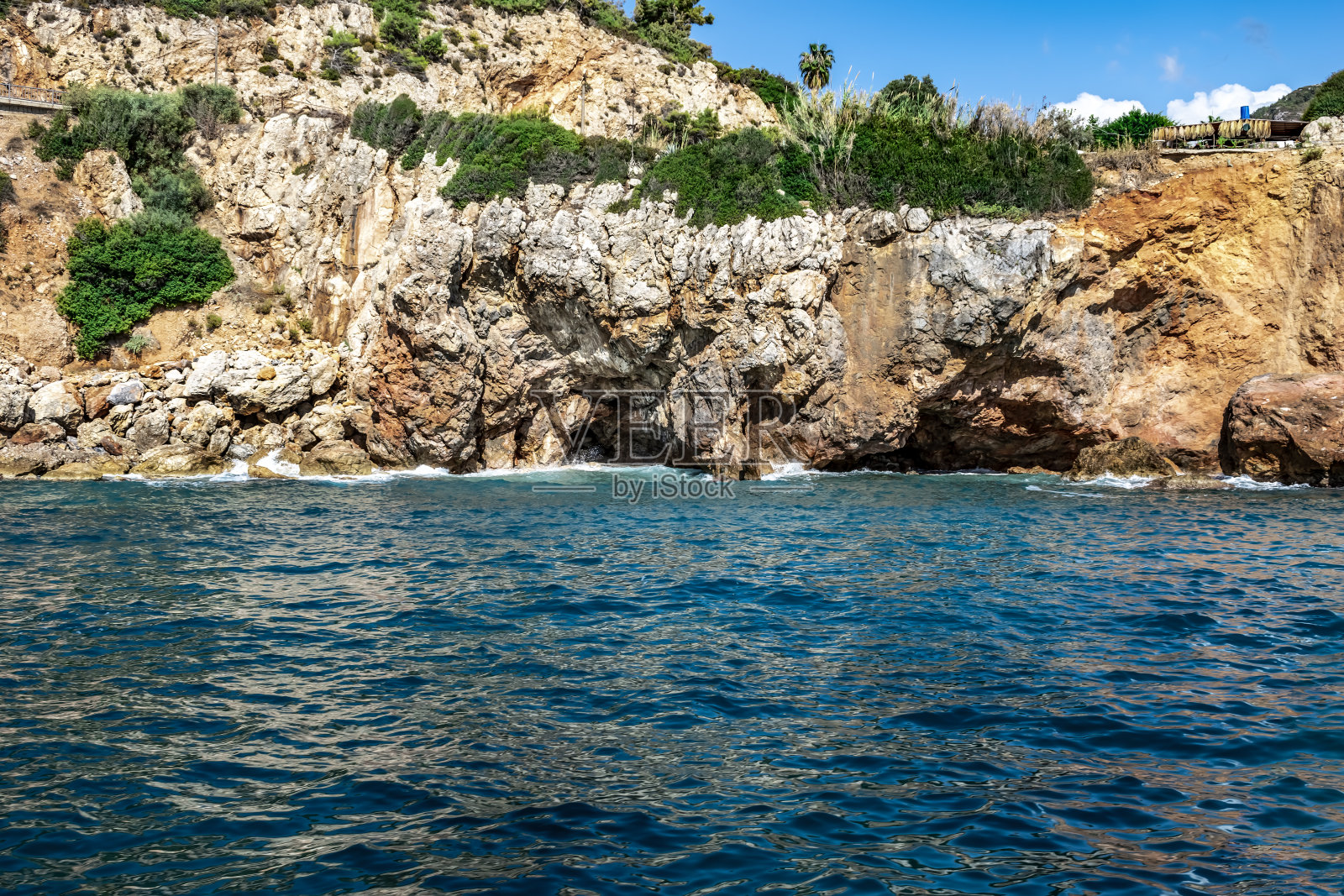 Alanya(土耳其)岩石砂岩海岸照片摄影图片