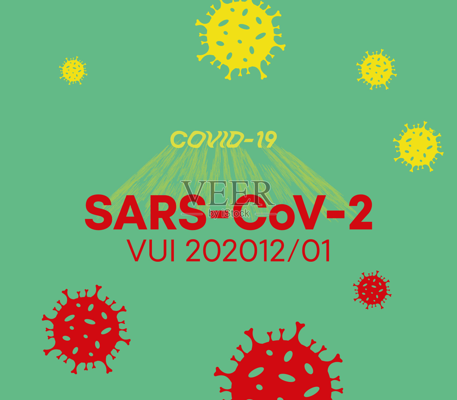 致命的SARS-CoV-2冠状病毒全球爆发。插画图片素材