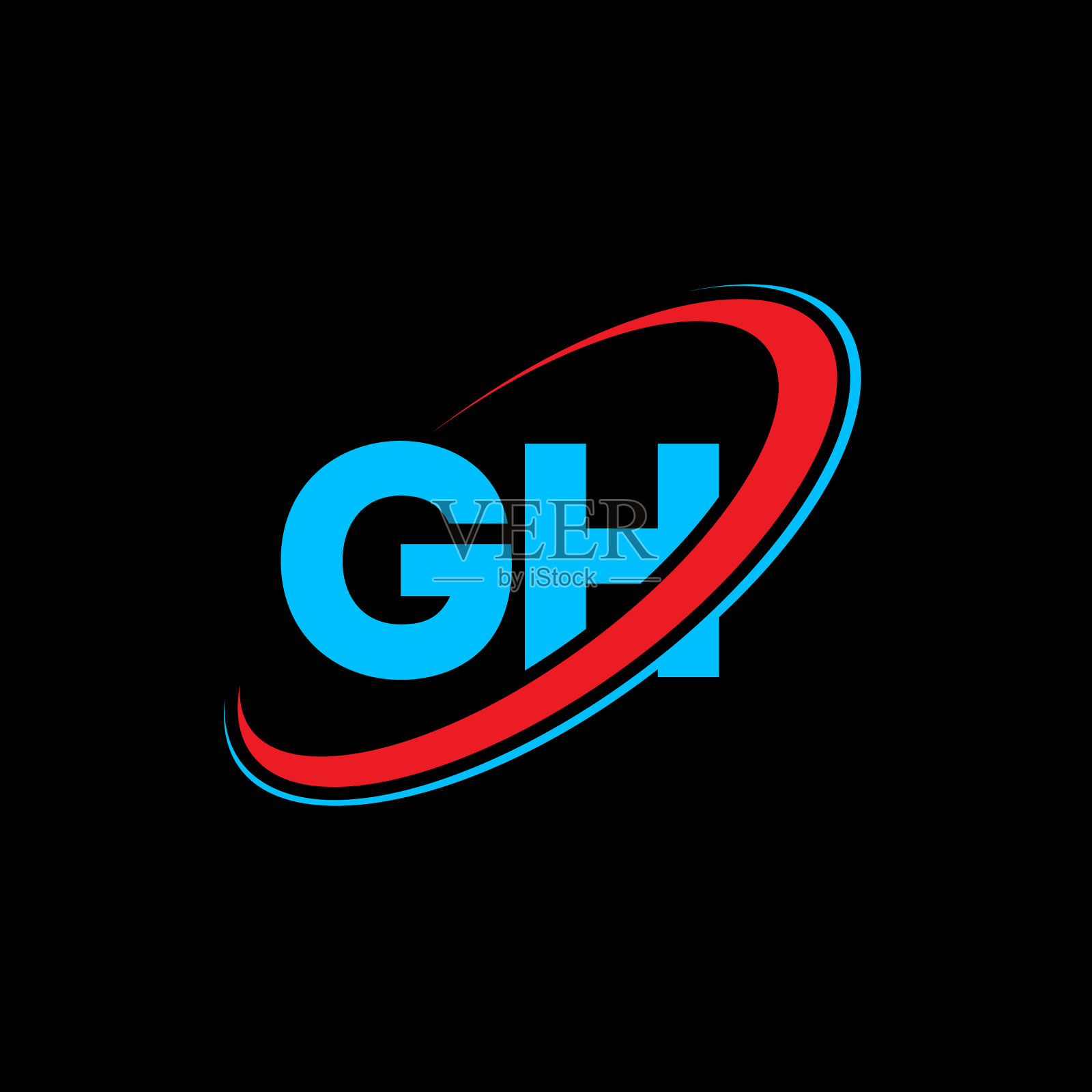 Gh字母标识设计首字母Gh插画图片素材