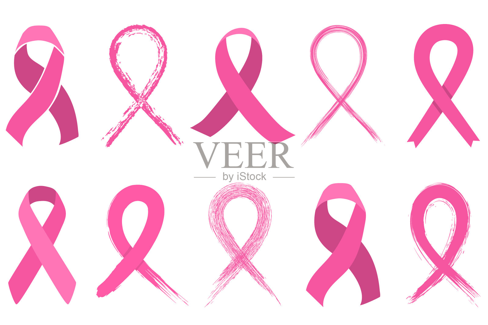 乳腺癌宣传月设计模板插画图片素材