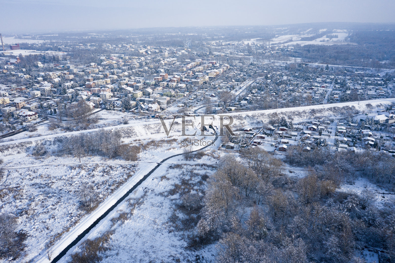 兹吉尔兹的冬季，无人机拍摄照片摄影图片