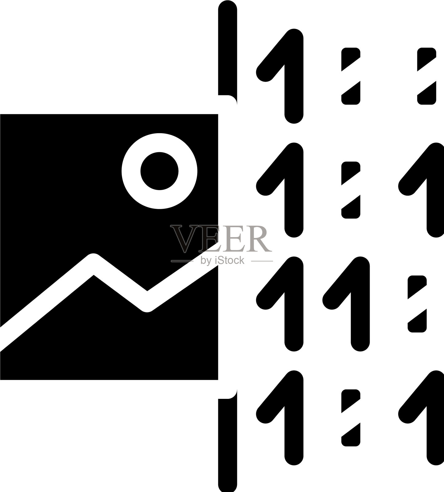 图像二进制代码符号图标图标素材