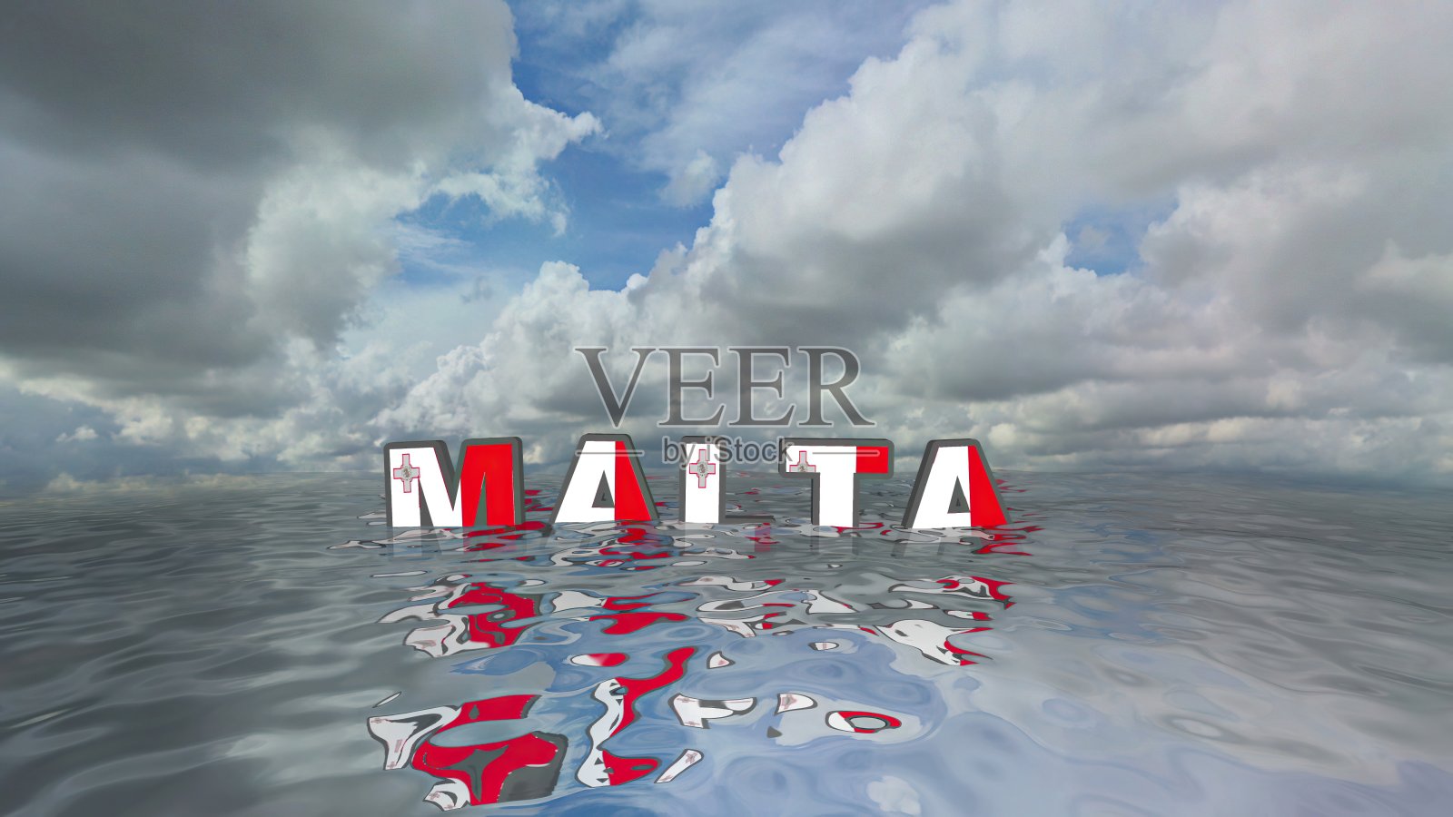 马耳他3d插图水上度假概念照片摄影图片