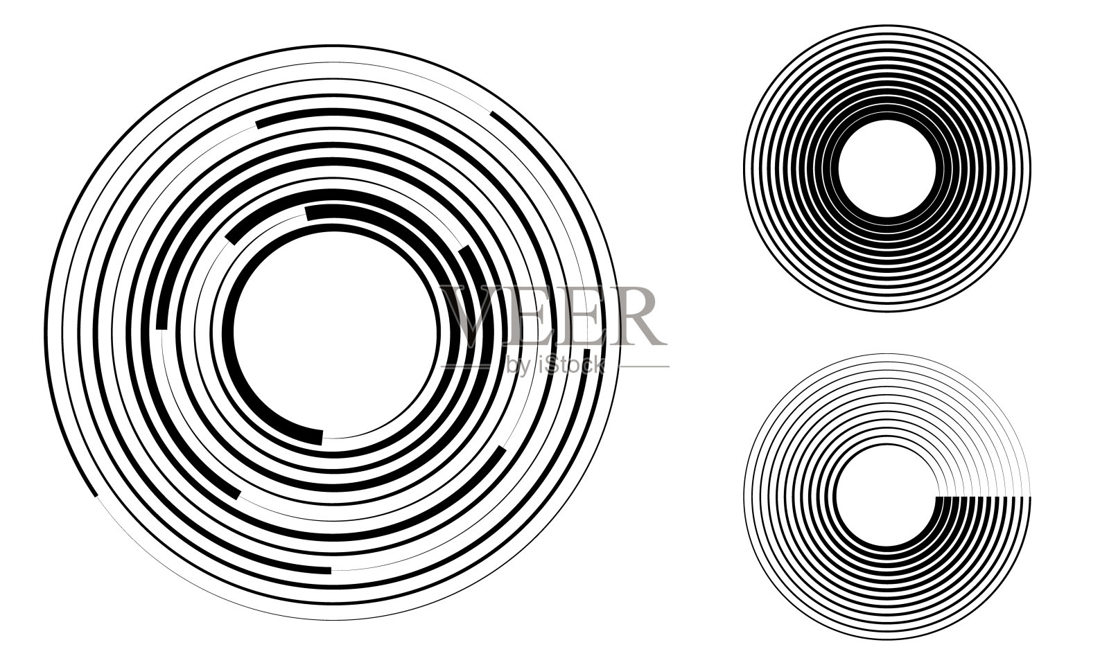 抽象的背景与线在圆圈。圆形的半色调设计插画图片素材
